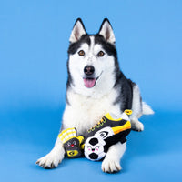 GOOOOOAL Soccer Time Sports Plush Squeaky Dog Toy Set - 3 Pc