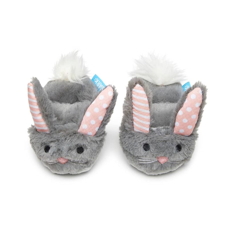 BARK dog toys Itty & Bitty the Bunny Slippers Plush Squeak Dog Toy - 2 Pc