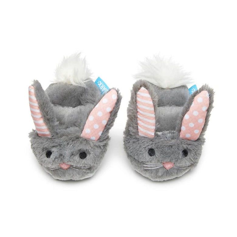 BARK dog toys Itty & Bitty the Bunny Slippers Plush Squeak Dog Toy - 2 Pc