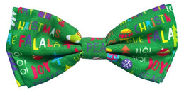 Huxley & Kent Bow Tie SM Merry & Bright Festive Holiday Pet Bow Tie - 3 Sizes