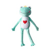 Petshop by Fringe Studio dog toys Prince Charming Love Heart Frog Plush Squeak Dog Toy