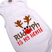 House of FurBaby House of FurBaby - Holiday Dog Shirt | Rudolph Is My Homie: XS- 3-6 lbs