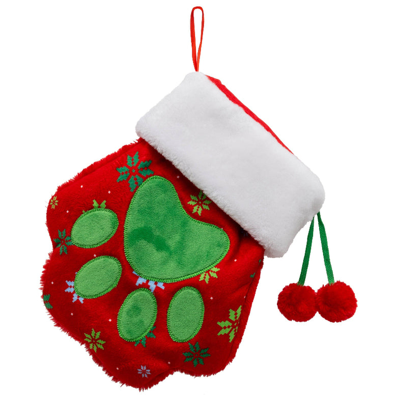 Pet Palette Distribution Pet Palette Distribution - KONG Holiday Stocking Paw Red Lg