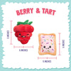 SnugArooz dog toys Poptart and Raspberry Plush Squeaky Dog Toy Set - 2pk