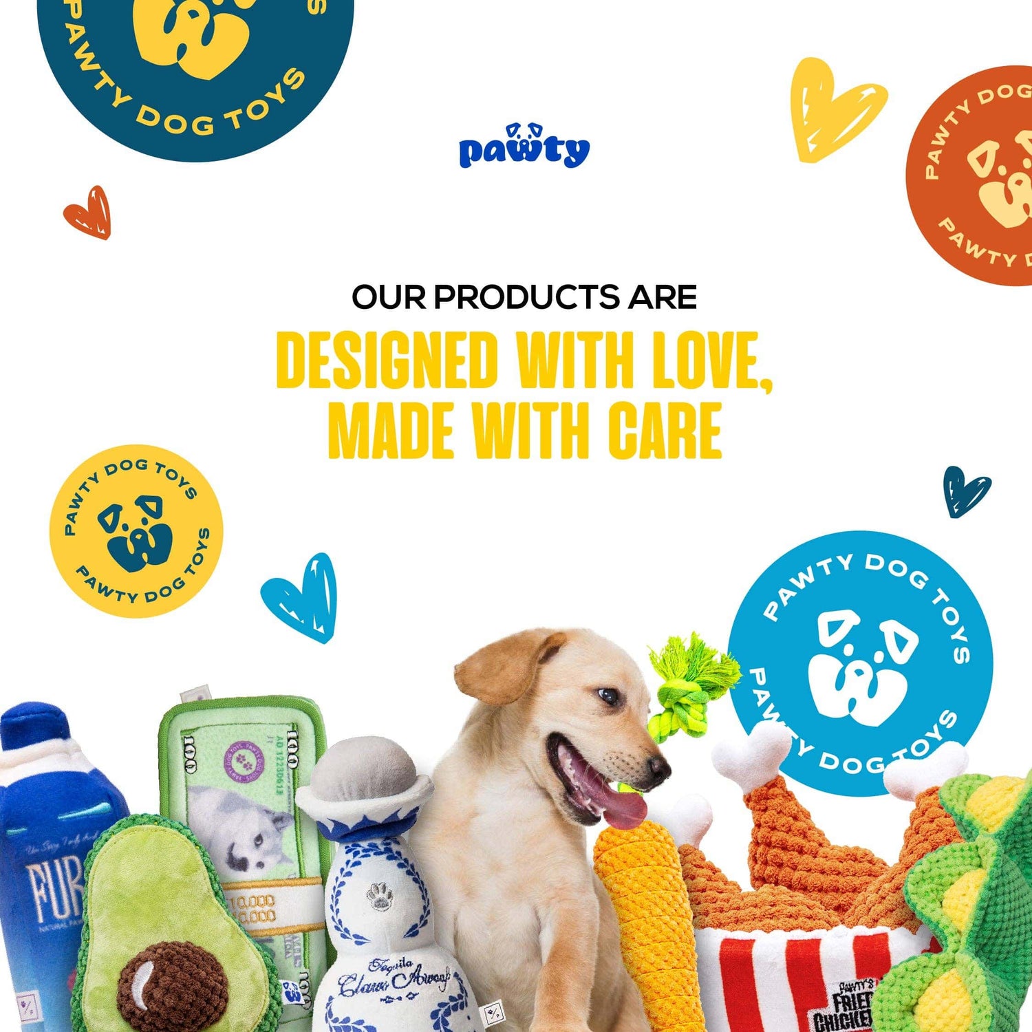 PAWTY Dog Toys dog toys Took Kit Hammer Canvas Squeak Dog Toy