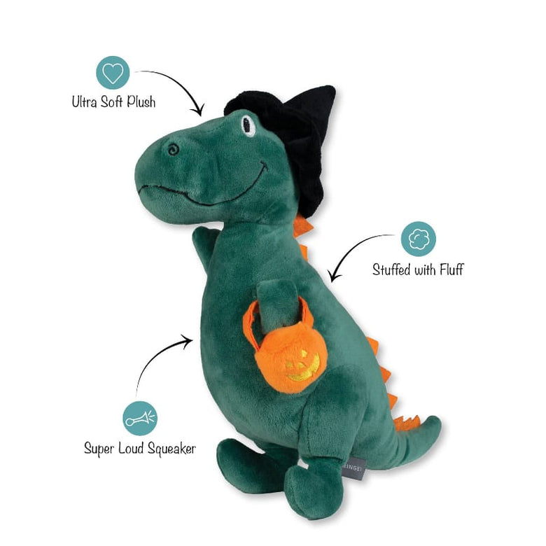 Petshop by Fringe Studio dog toys Candy Rex Halloween Witch Squeak Plush Dog Toy