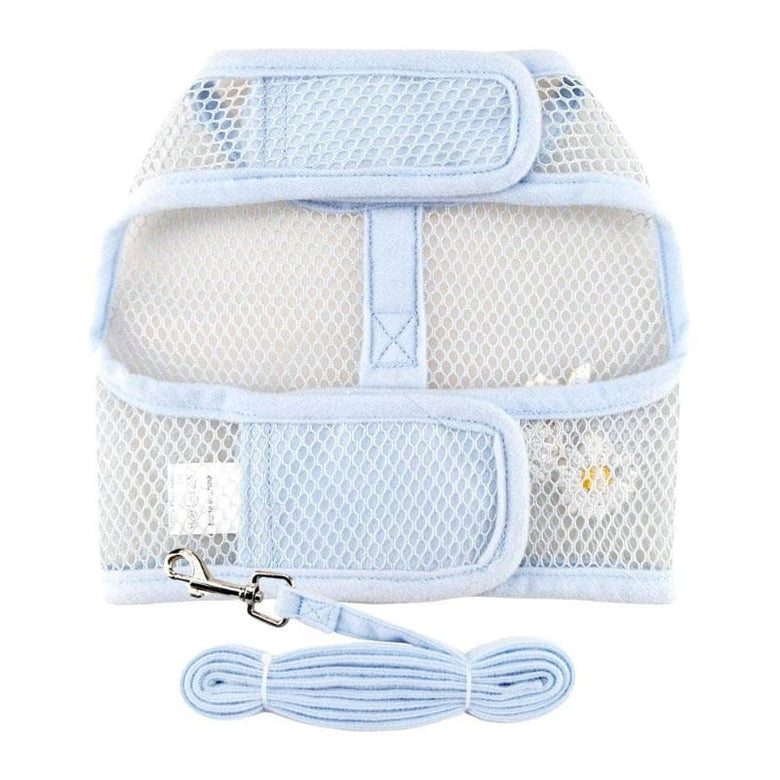 Doggie Design Harnesses Cool Mesh Dog Harness with Leash - Baby Blue Daisy