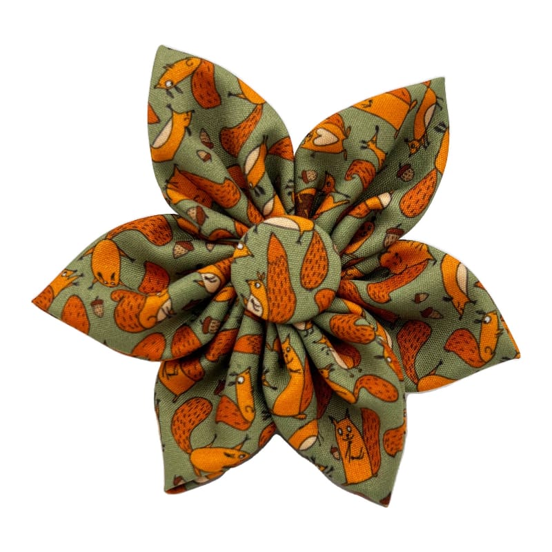 Huxley & Kent Bow Tie SM Silly Squirrels Pinwheel Pet Collar Attachment - 2 Sizes