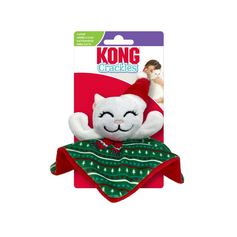 Kong Cat Toys Holiday Crackles Santa Kitty Christmas Cat Toy