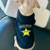 Parisian Pet Tee's Sheriff Black Embroidered Dog T-Shirt