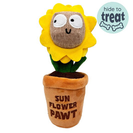 Huxley & Kent dog toys Seek 'n Treat Sunflower Pawt Plush Treat Interactive Dog Toy