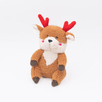 Holiday Cheeky Chumz Christmas Reindeer Plush Squeak Dog Toy