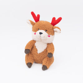 Holiday Cheeky Chumz Christmas Reindeer Plush Squeak Dog Toy