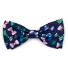 Navy Bow Ties on a Bow Tie Pet Collar Attachment - 2 Sizes