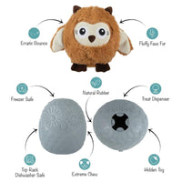 PetShop by Fringe Studio dog toys Don't Ruffle My Feathers Rubber & Plush Dog Toy