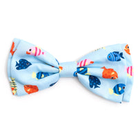 Fishy Blue Bow Tie Pet Collar Attachment - 2 Sizes