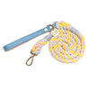 Neighborwoof Leashes Cotton Candy Rope Pastel Handcrafted Leather Gold Hardware Dog Leash