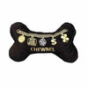 Dog Diggin Designs Toys Chewnel Black Bone Plush Squeak Dog Toy