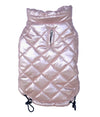 The Dog Squad Dog Coat Coco Puffer Diamond Quilted Coat, Pearl PInk
