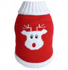 Christmas Combed 100% Cotton Red Rudolph Holiday Warm Dog Sweater