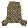 Barker's Bowtique Pajamas HD Crown Longjohns Pet Jumper in Brown