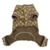 Barker's Bowtique Pajamas HD Crown Longjohns Pet Jumper in Brown