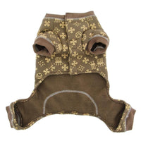 Barker's Bowtique Pajamas HD Crown Longjohns Pet Jumper in Brown