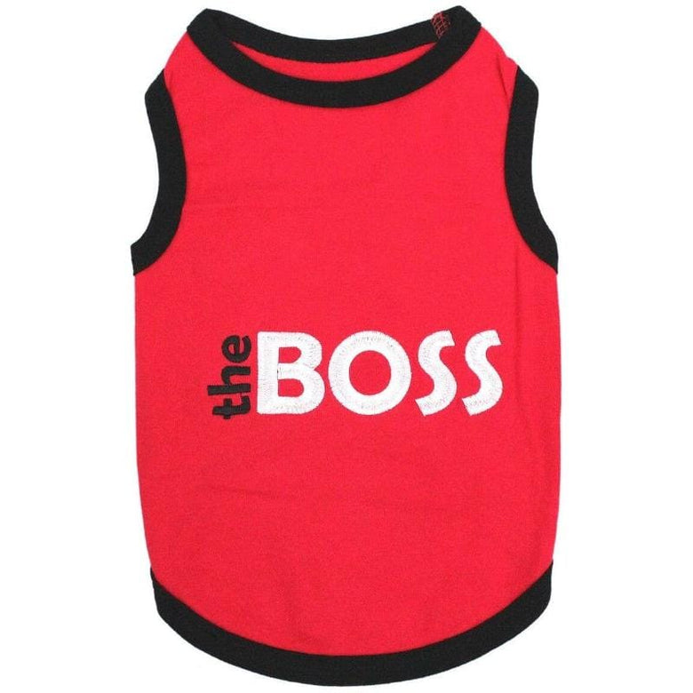 Parisian Pet® Dog Apparel XXS The Boss Red Dog Tee