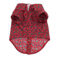 The Worthy Dog CollardShirts Paisley Red Collared Dog Shirt