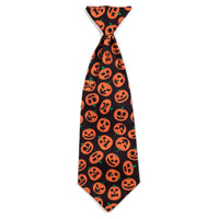The Worthy Dog COLLARS SM Halloween Jack-O-Lantern Neck-Tie Pet Collar Attachment - 2 Sizes