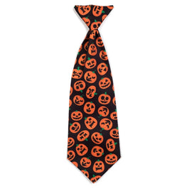 The Worthy Dog COLLARS SM Halloween Jack-O-Lantern Neck-Tie Pet Collar Attachment - 2 Sizes