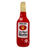 Huxley & Kent dog toys Let It Snow Merlot Holiday Plush Squeaky Dog Toy