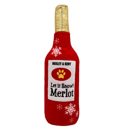 Huxley & Kent dog toys Let It Snow Merlot Holiday Plush Squeaky Dog Toy