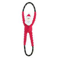 Christmas RopeTugz Santa Claus Plush Squeaky Holiday Tug Dog Toy