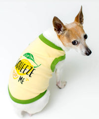 Parisian Pet® Tee's Lemons Squeeze Me Yellow Green Dog T-Shirt