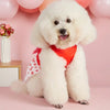 TM - PET PLUS LTD Dog Apparel Loads of Love Hearts and Tulle Pink Bow Red Dog Dress