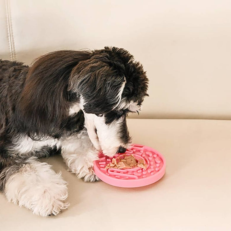 Hugsmart Products Inc Bowls - Feeders Donut Pink Slow Feeder Dog Lick Mat