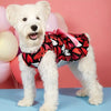 TM - PET PLUS LTD Dog Apparel Festive Hearts Print with Pink Bow Dog Dress