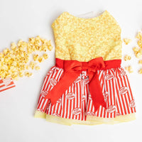 Doggie Design DRESSES Movie Theater Popcorn Dog Dress w/ Matching Leash