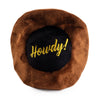 Haute Diggity Dog dog toys Brown Cowboy Hat Plush Squeaky Dog Toy