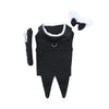 Wedding Black Pet Tuxedo w/Tails - includes Bowtie Collar & D-Ring