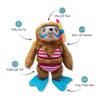 Petshop by Fringe Studio Dog Toys Swimmin' With The Fishes Beach Sloth Summer Plush Squeak Dog Toy