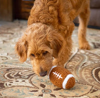 Thoozy dog toys Football Shaggy Plush Squeak Dog Toy - 6.5"