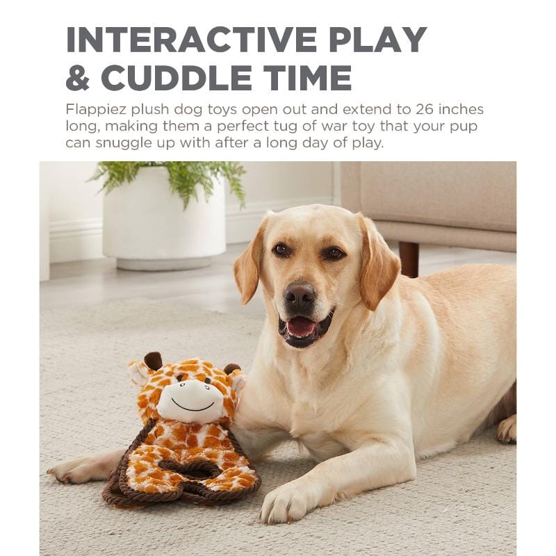 Outward Hound dog toys Cuddle Tugs Giraffe Plush Dog Toy