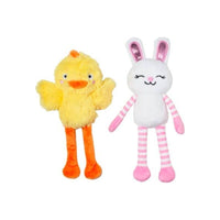 Pet Shop by Fringe Studio dog toys Hoppy Go Clucky Bunny and Chick Easter Plush Dog Toy Set - 2pc