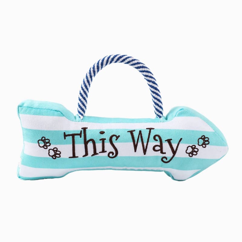Hugsmart Products Inc dog toys Beach Daze Rope Sign Plush Dog Toy