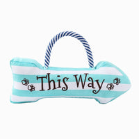 Hugsmart Products Inc dog toys Beach Daze Rope Sign Plush Dog Toy