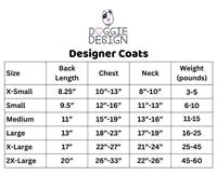 Doggie Design, Inc. Jackets-Coats Sherpa Lined Stylish Grey Herringbone with Matching Leash Dog Harness Coat