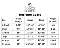 Doggie Design Jackets Sherpa Lined Dog Harness Coat Blue & Green Plaid with Matching Leash