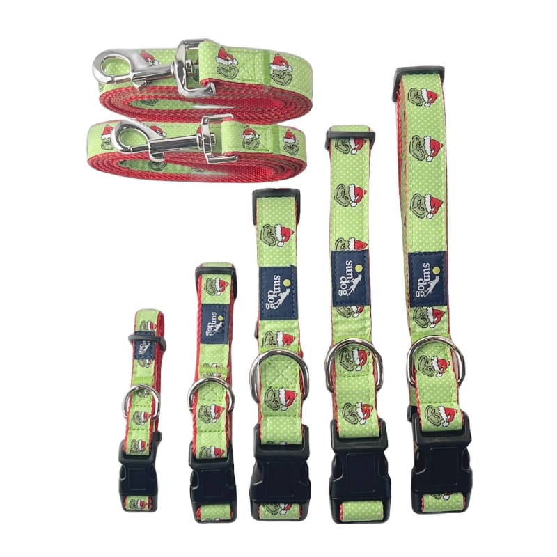 Sun Dog Leashes Holiday Grouchy Grinch Green Dog Leash - 2 Sizes